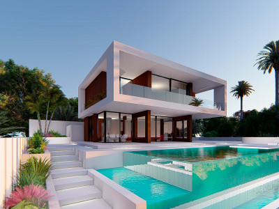Estepona, Contemporary villa project front line a luxury golf course in Estepona