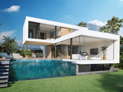 Estepona, 6 villas modernas en primera línea de golf con calidades de lujo en El Campanario, Estepona